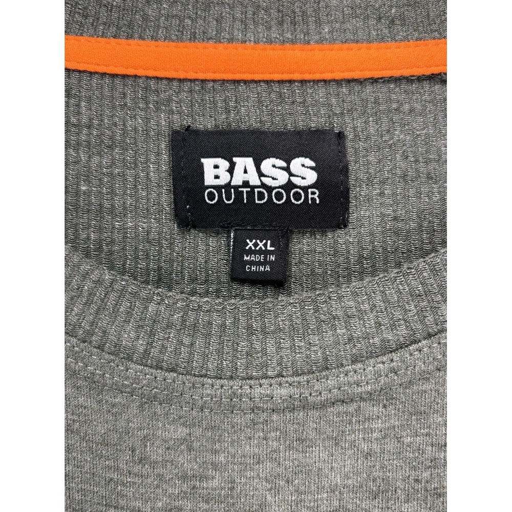 NWT Bass Outdoor Mens XXL Deep Depths Green Long Sleeve Utili-Tee Pocket Shirt‎ - Picture 3 of 12